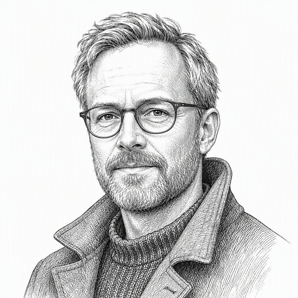 Illustrated portrait of Soren Dahl